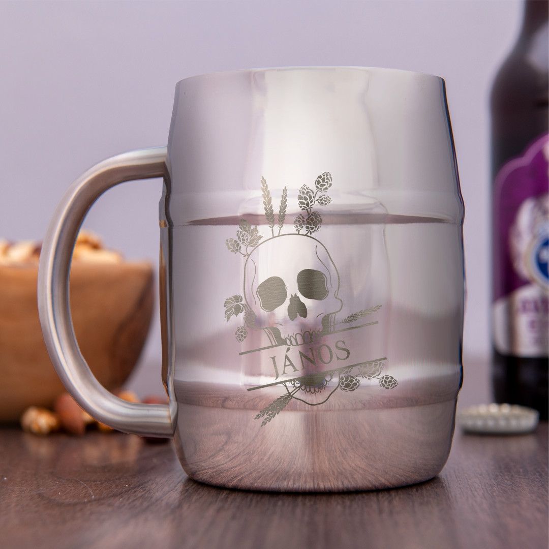 Nerezový "půllitr" s gravírováním 400 ml - lesklý