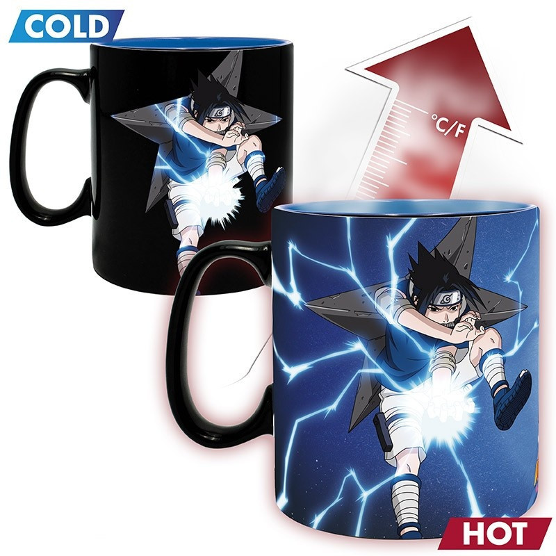 NARUTO Mug Heat Change 460 ml Naruto & Sasuke with box x2 - Měnící hrnek Naruto (ABYMUGA025)