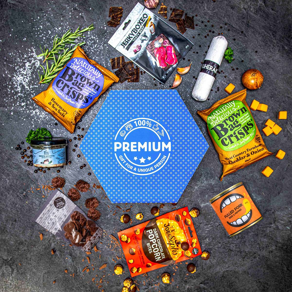 Giftboxeo plné delikates - Modré
