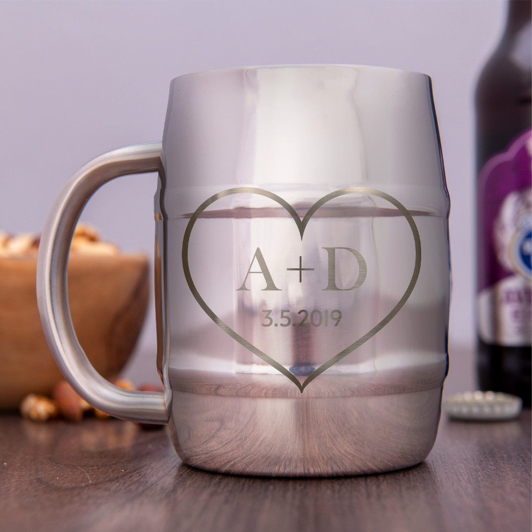 Nerezový "půllitr" s gravírováním 400 ml - lesklý