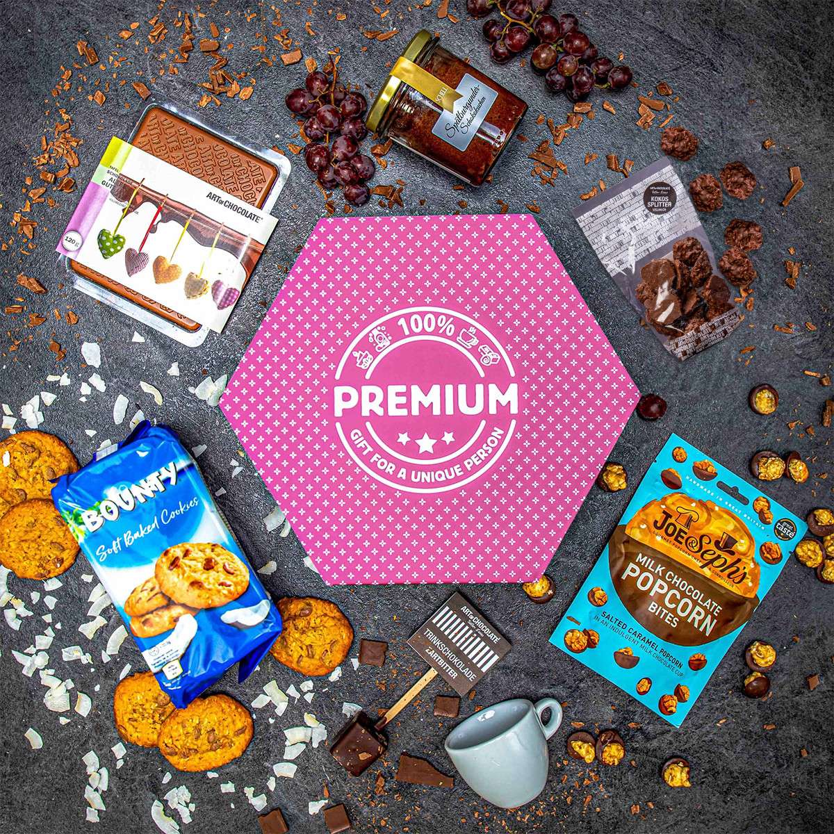 Giftboxeo plné čokoládových specialit - Fialové