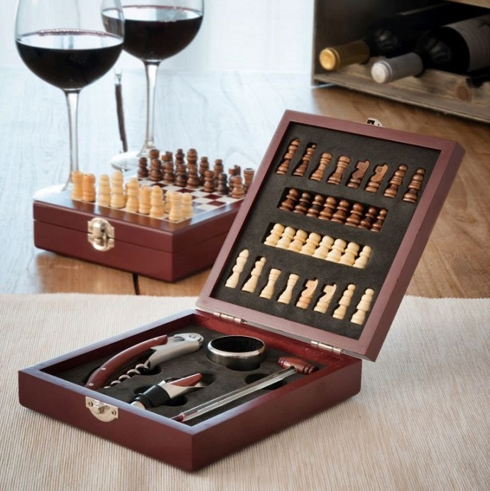 Set na víno a šachy innovagoods (37 částí) (V0100602)