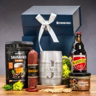 Giftboxeo dárkový box (royal blue) - Pro pivaře new + "půllitr" s gravírováním