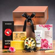 Giftboxeo dárkový box (rose gold) - S kosmetikou mix