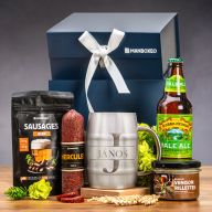 Giftboxeo dárkový box (royal blue) - Pro pivaře new + "půllitr" s gravírováním
