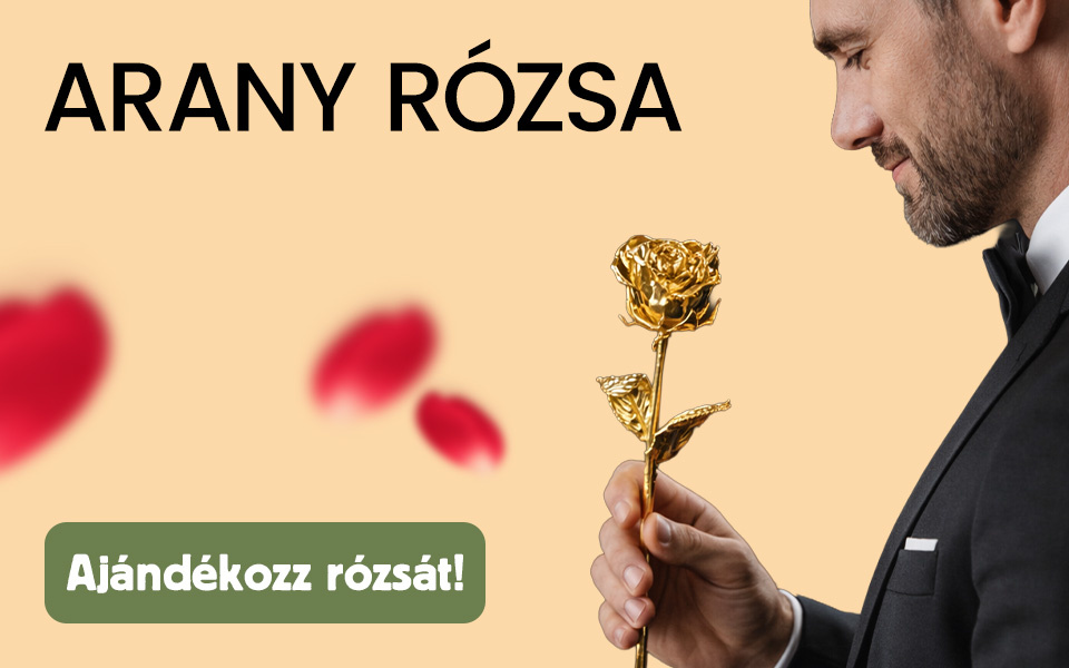 Arany rózsa díszdobozban