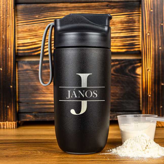 Gravírozott fitness shaker