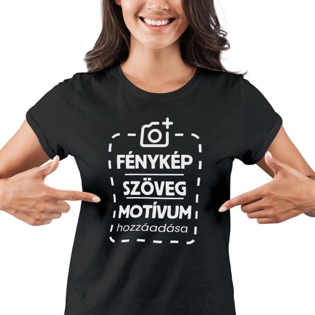 Női póló egyedi nyomtatással vagy nyomtatás nélkül