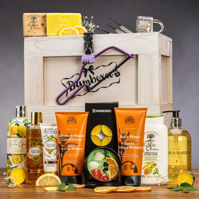 Láda luxuskozmetikumokkal - Citrus & Verbena