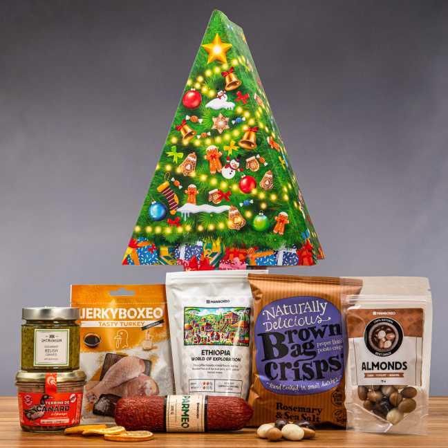 Karácsonyfa tele finomságokkal