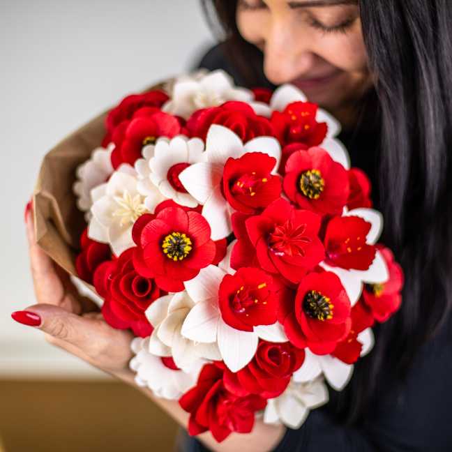 Fa illatos csokor piros 