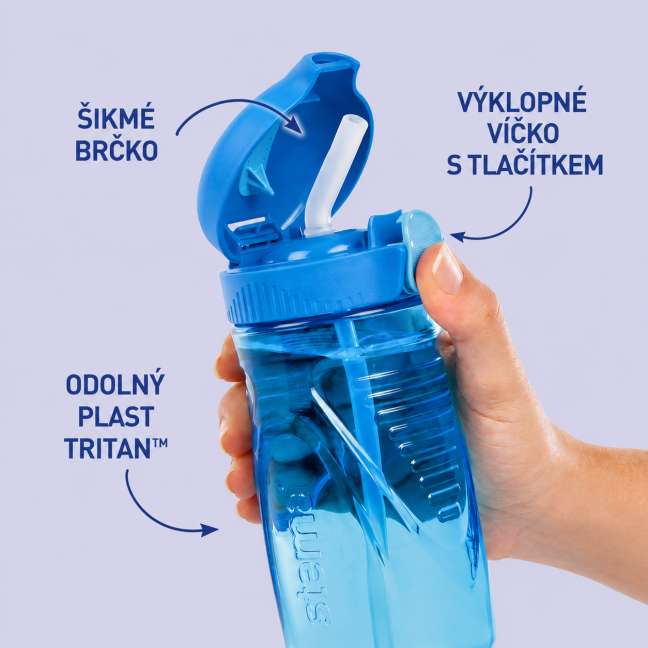 Quick kulacs szívószállal 520 ml, kék