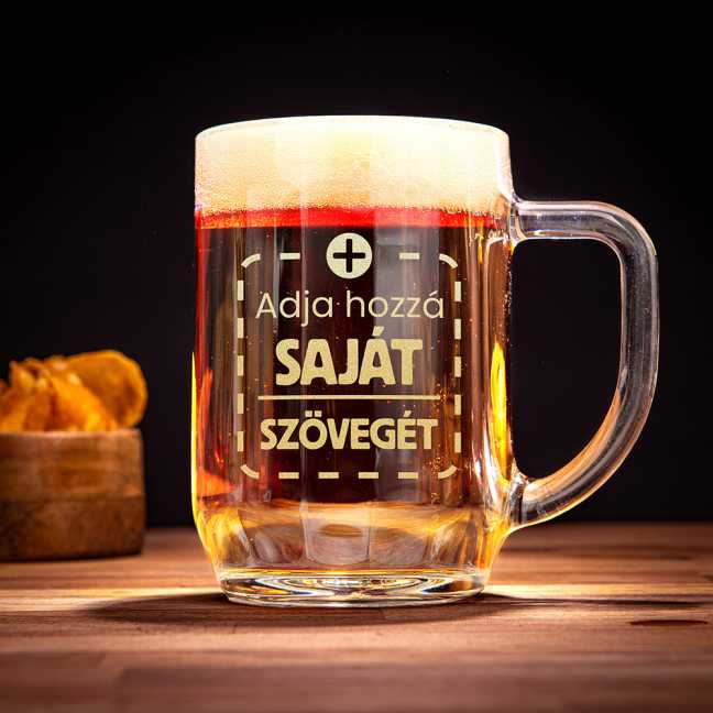 Üveg pintes egyedi nyomtatással 0,5 l
