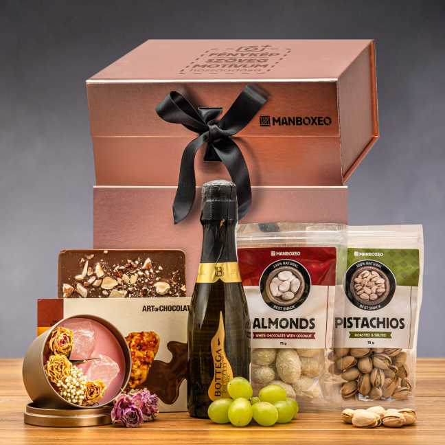 Giftboxeo ajándékdoboz (rózsaarany) – Prosecco