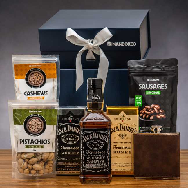 Giftboxeo díszdoboz (királykék) – Jack Daniel´s whiskyvel