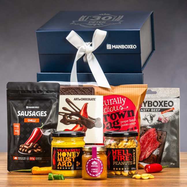 Giftboxeo díszdoboz (királykék) – Tele chilivel